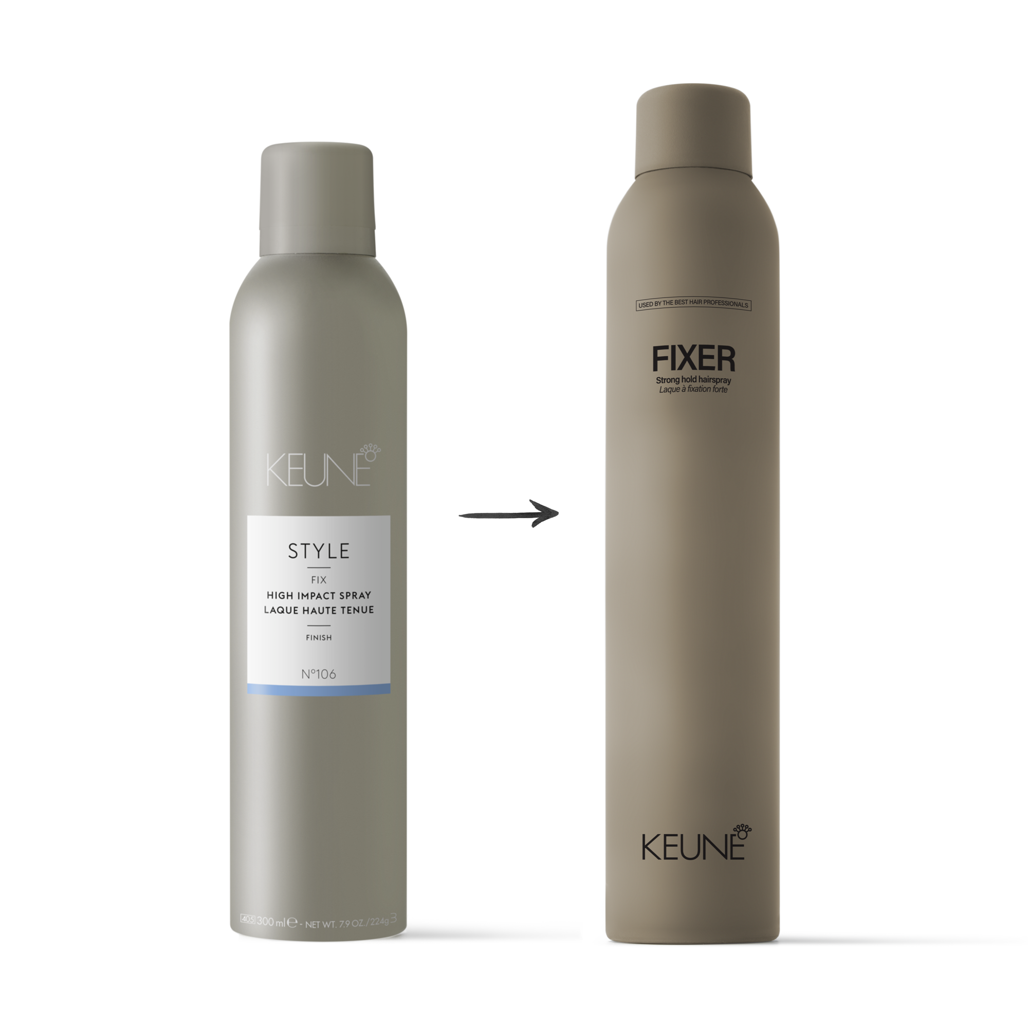 Keune Fixer: Haarspray für langanhaltende Styles, bietet starken Halt, natürlichen Glanz und Feuchtigkeitsschutz.