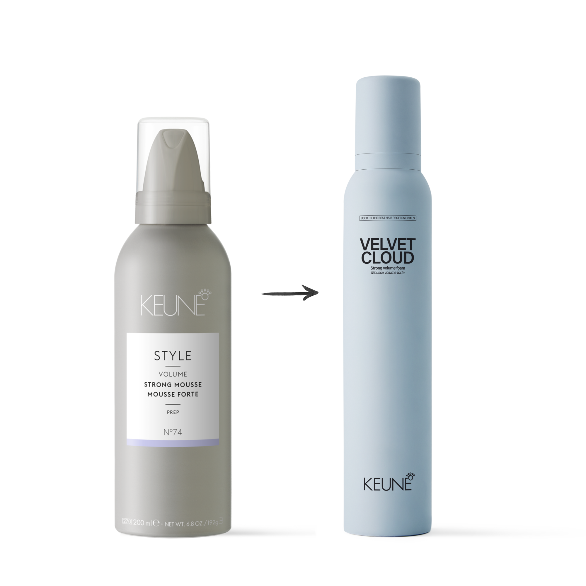 Obtenez un volume incroyable avec Keune Velvet Cloud - Mousse capillaire. Protéines végétales, panthénol et vitamine pour une coiffure soignée. Idéal pour cheveux,