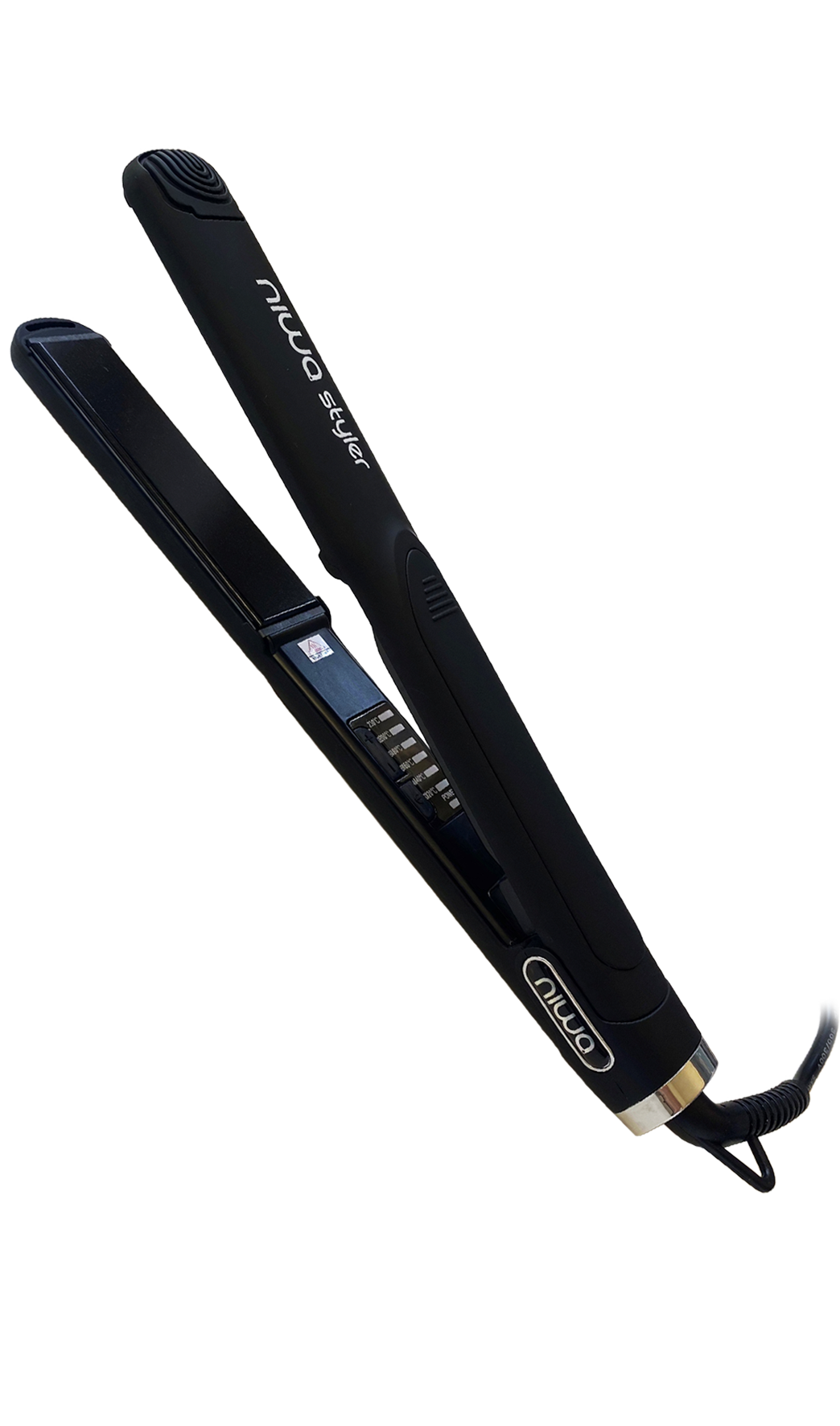 The NIWA Styler Black: A professional styling tool with Swiss quality. Utilizes the latest Nano-Ceramic technology for smooth, shiny, and frizz-free hair. Now available at keune.ch!